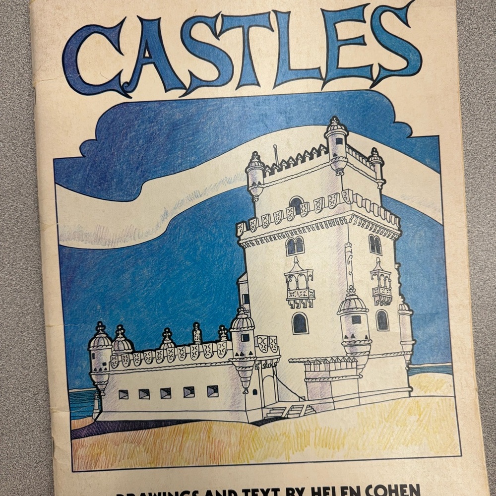 Castles drawing and text book by Helen Cohen